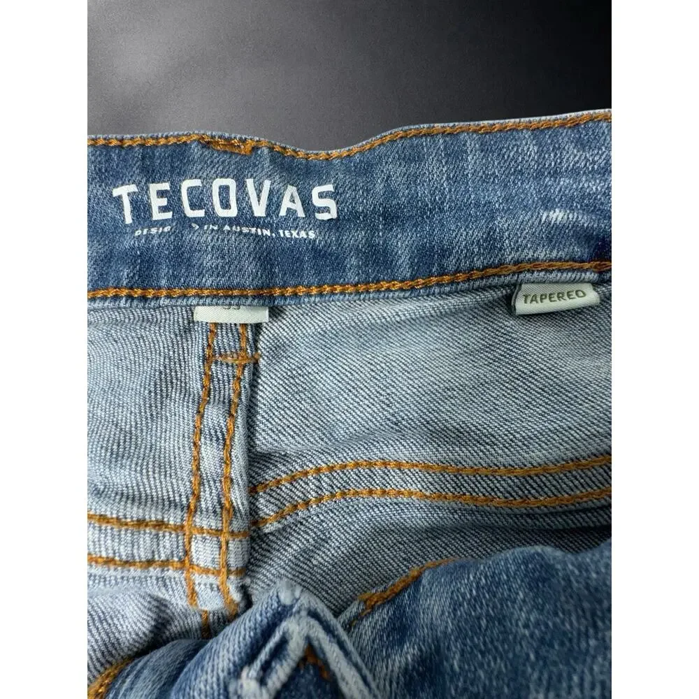 Tecovas Womens Jeans Sz 33 High Rise Tapered Western Cowboy Medium Wash - Picture 6 of 8